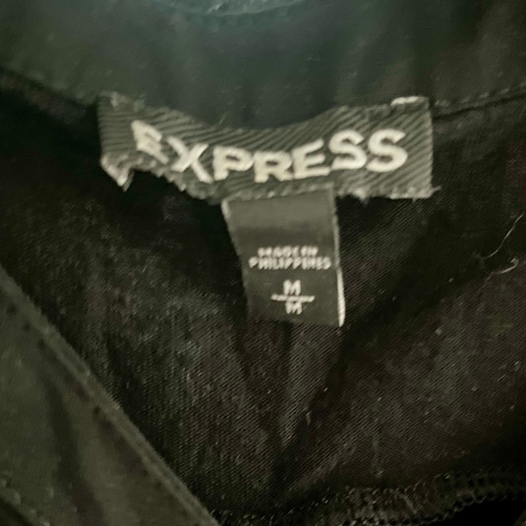 Black Express Lace Up Blouse - Picture 2 of 4